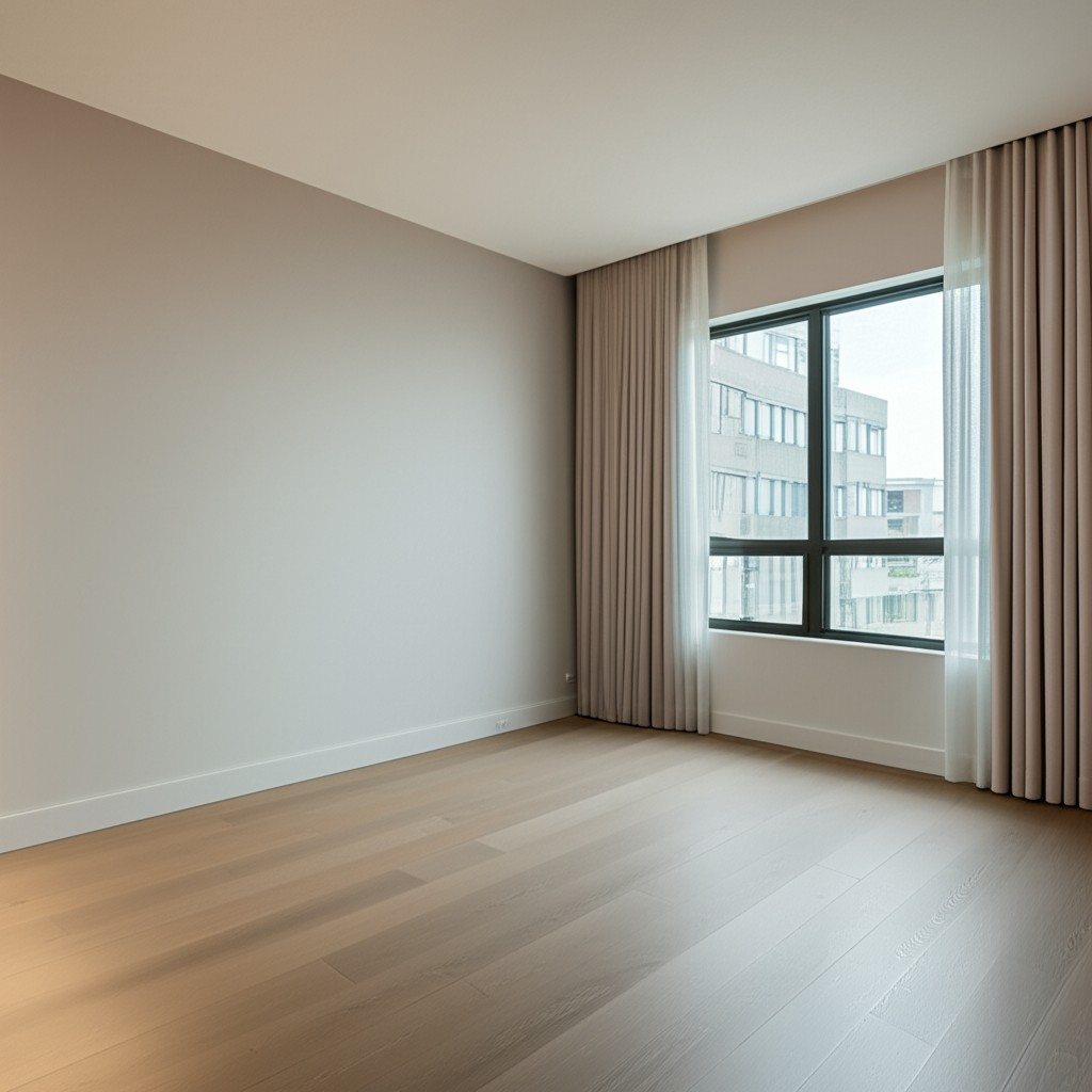 Empty bedroom before virtual staging